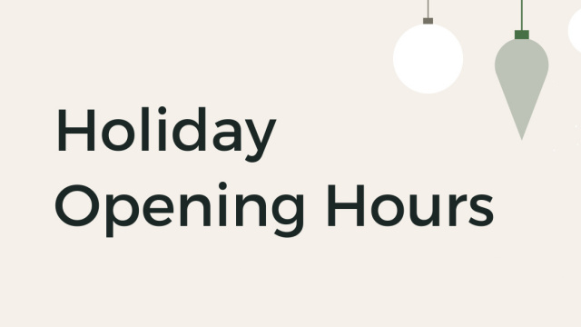 Holiday Hours