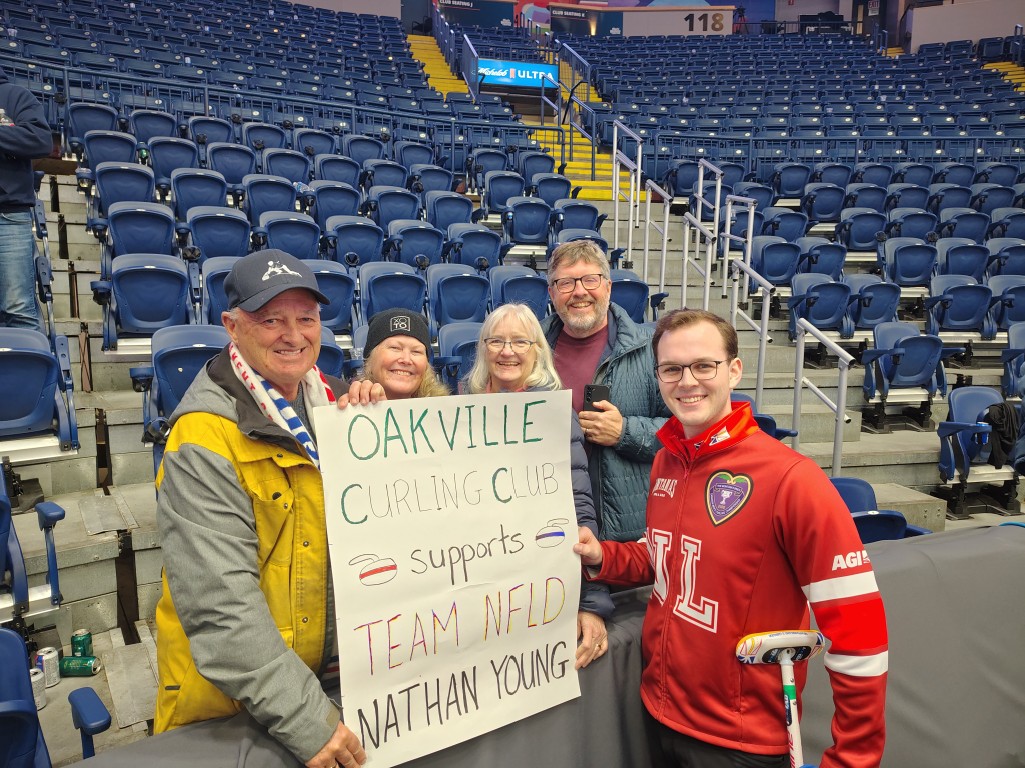 Supporting OCC Member Nathan Young at the Brier!