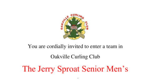 Jerry Sproat Senior Men 2025 | Save the Date